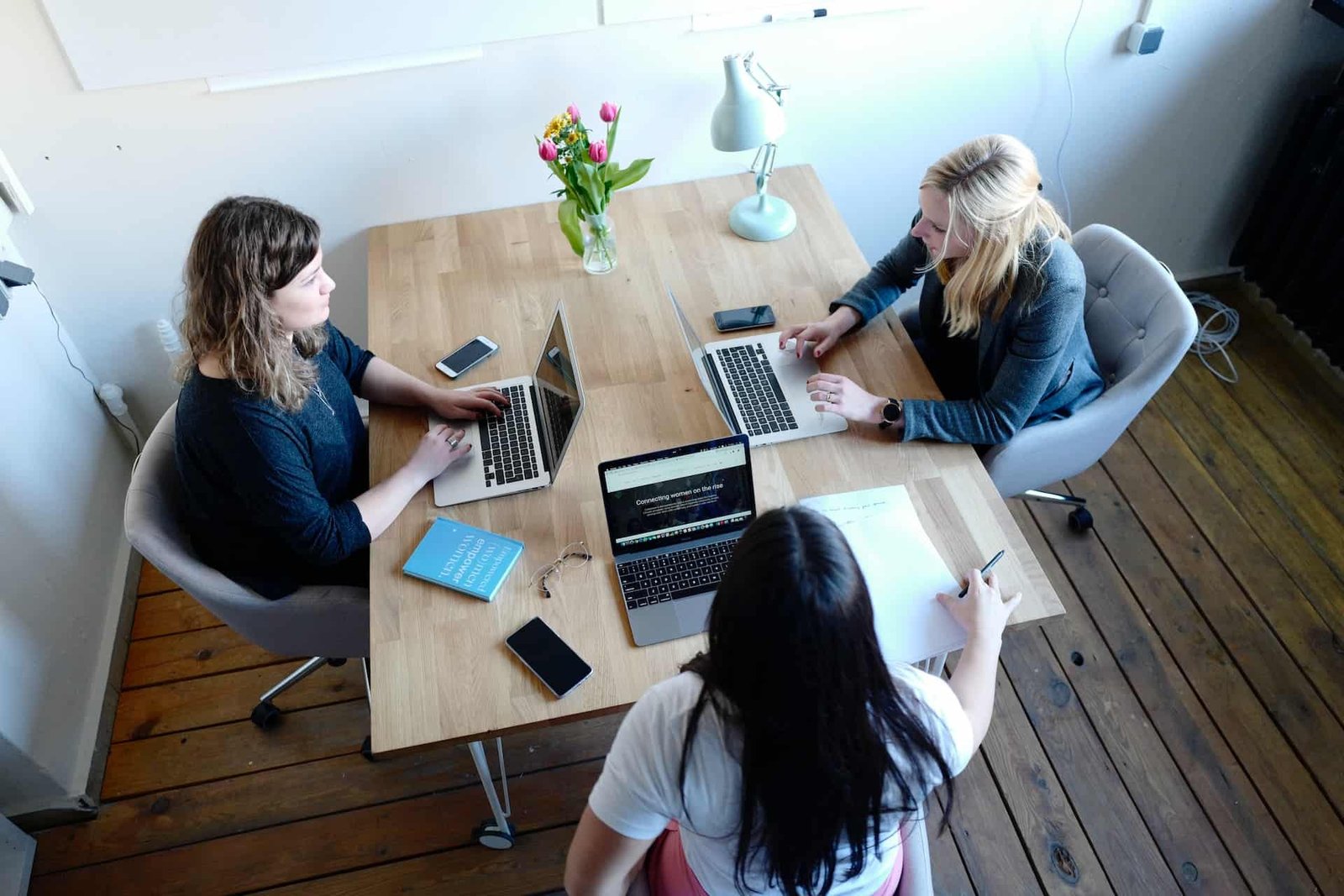 Web designers working on a project