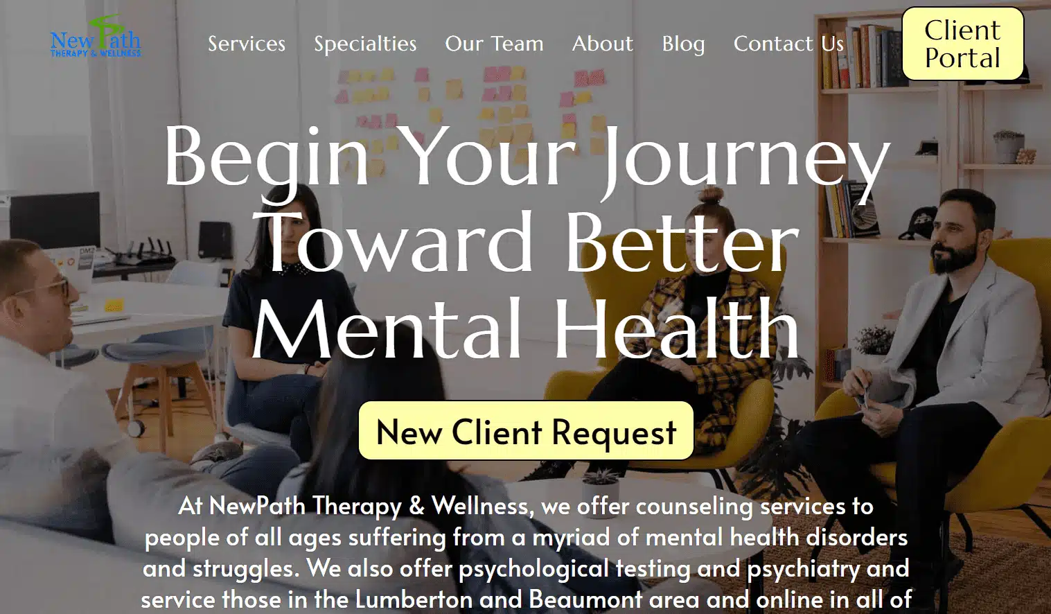 NewPath Therapy web design