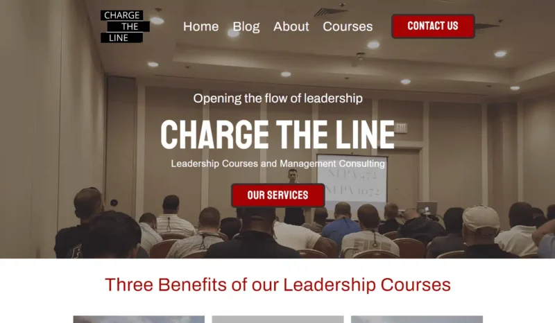 Charge the Line web design