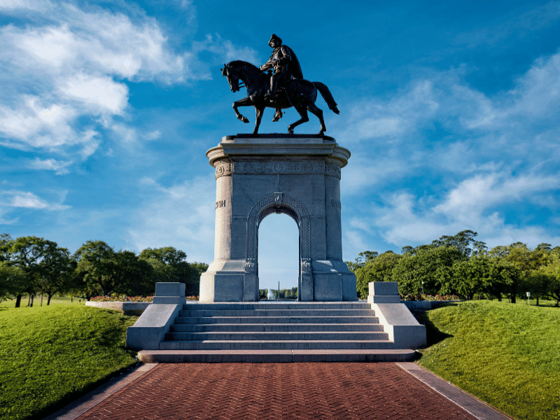 Statue of General Sam Houston in Hermann Park